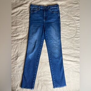 We the Free blue jeans. Size 31, straight leg, 5 pocket styling
